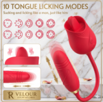 vibrator for women clitoral stimulator oral nipple massager thrusting vibrating dildo 2 in 1 rose sex toy for women