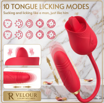 vibrator for women clitoral stimulator oral nipple massager thrusting vibrating dildo 2 in 1 rose sex toy for women