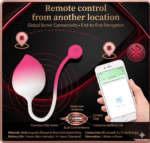 cute peach styled masturbator sex toy for women & couples 9 vibration modes phone app control