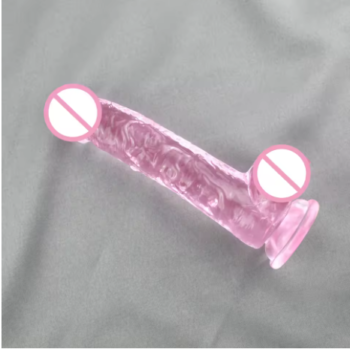 realistic jelly dildo soft artificial no vibrator {8inch}